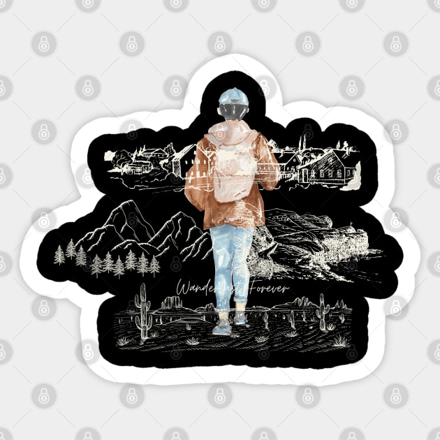 Wanderlust Forever Sticker by ORart